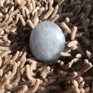 New Blue Calcite Palm Gemstone
